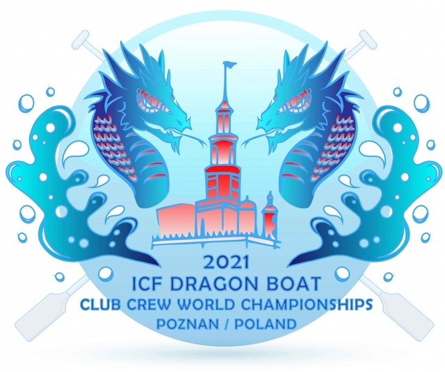 2021 icf dragon boat club crew world championships poznan logo wide